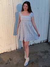 Load image into Gallery viewer, Blue White Floral Dress
