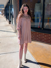 Load image into Gallery viewer, Mauve Embroidery Detail Dress
