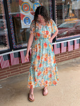 Load image into Gallery viewer, Seafoam Floral Dress
