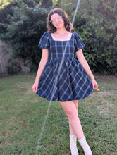 Load image into Gallery viewer, Puff Sleeve Plaid Mini
