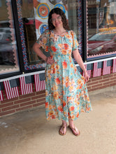 Load image into Gallery viewer, Seafoam Floral Dress
