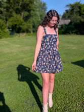 Load image into Gallery viewer, Navy Dainty Floral Dress
