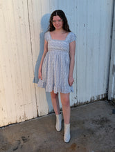Load image into Gallery viewer, Blue White Floral Dress

