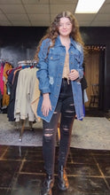 Load image into Gallery viewer, Distressed Denim Jacket
