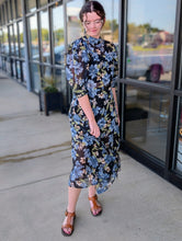 Load image into Gallery viewer, Sheer Bodice Floral Dress

