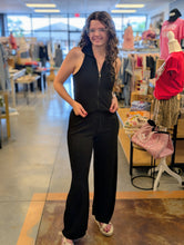 Load image into Gallery viewer, Black Zip-Up 2 Piece Set
