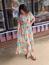 Load image into Gallery viewer, Seafoam Floral Dress
