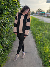 Load image into Gallery viewer, Black &amp; Brown Stripe Sweater

