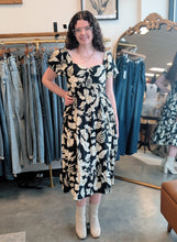 Load image into Gallery viewer, Black Floral Sweet Heart Dress
