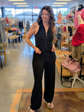 Load image into Gallery viewer, Black Zip-Up 2 Piece Set
