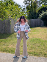 Load image into Gallery viewer, Blue and Beige Flannel Coat
