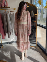 Load image into Gallery viewer, Cream and Floral Midi Dress
