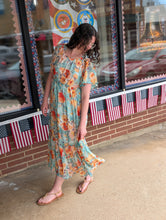 Load image into Gallery viewer, Seafoam Floral Dress
