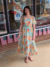 Load image into Gallery viewer, Seafoam Floral Dress
