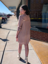 Load image into Gallery viewer, Mauve Embroidery Detail Dress
