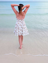Load image into Gallery viewer, White Dress with Brown Floral
