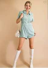 Load image into Gallery viewer, Teal Corduroy Romper
