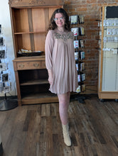 Load image into Gallery viewer, Mauve Embroidery Detail Dress
