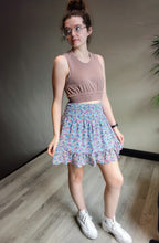 Load image into Gallery viewer, Blue Floral Skirt
