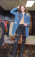 Load image into Gallery viewer, Distressed Denim Jacket
