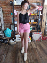 Load image into Gallery viewer, Color High Waisted Denim Shorts
