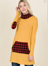 Load image into Gallery viewer, Mustard &amp; Plaid Hoodie
