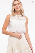 Load image into Gallery viewer, Tank Blouse With Lace Details
