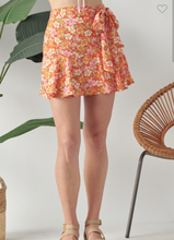 Load image into Gallery viewer, Orange Floral Skort
