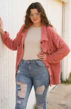 Load image into Gallery viewer, Peach Cozy Soft Shacket
