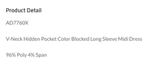 Load image into Gallery viewer, Curvy Color Block Dress
