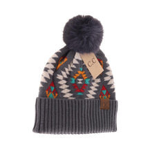 Load image into Gallery viewer, Aztec Pom Beanie
