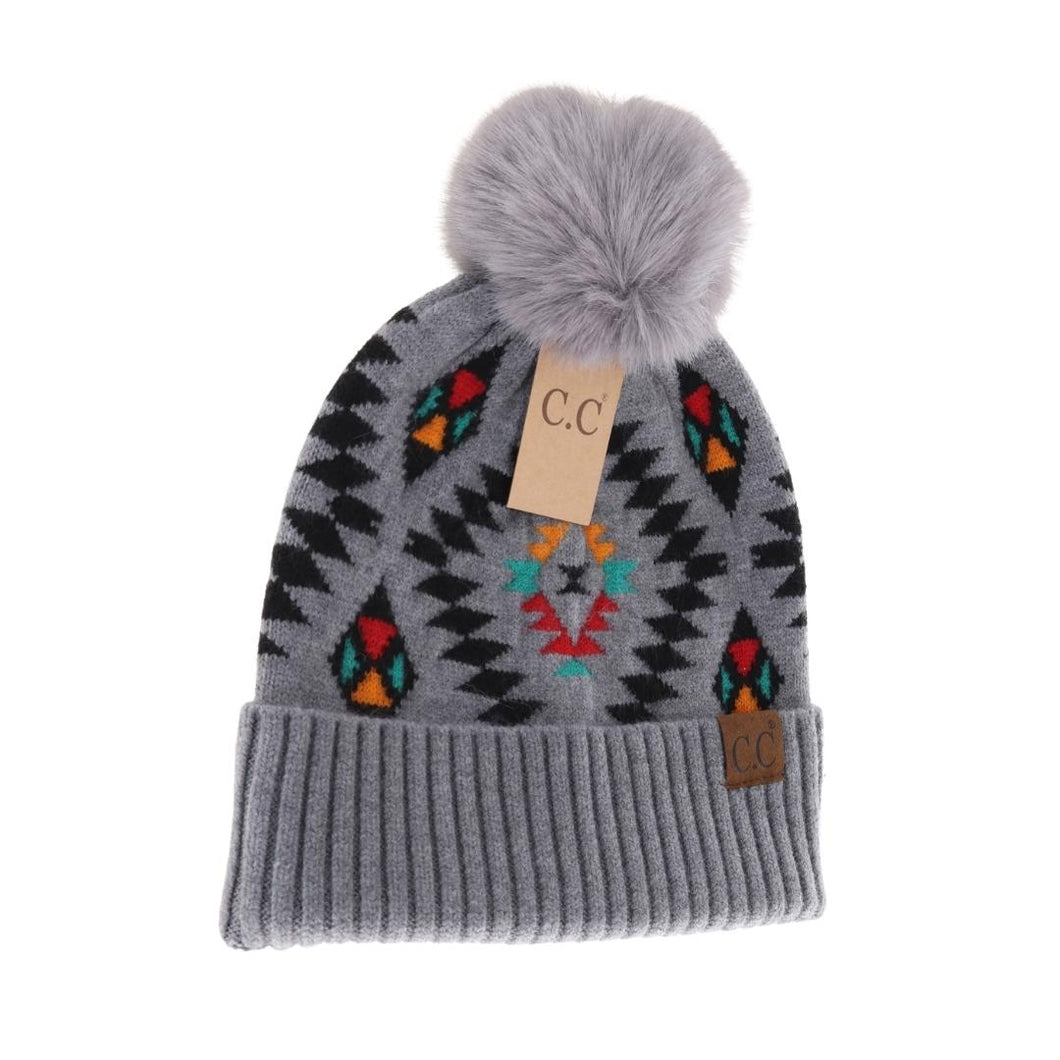 Aztec Pom Beanie