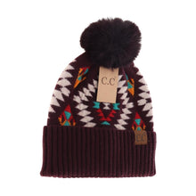 Load image into Gallery viewer, Aztec Pom Beanie
