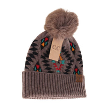 Load image into Gallery viewer, Aztec Pom Beanie
